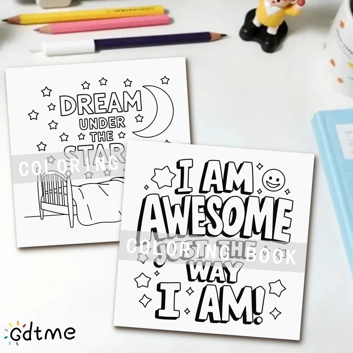 Motivational Quotes Coloring Book for Adults & Teens - Cute Cozy Daily Activities for Relaxation