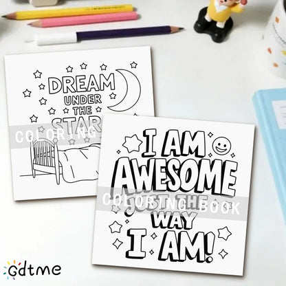Motivational Quotes Coloring Book for Adults & Teens - Cute Cozy Daily Activities for Relaxation
