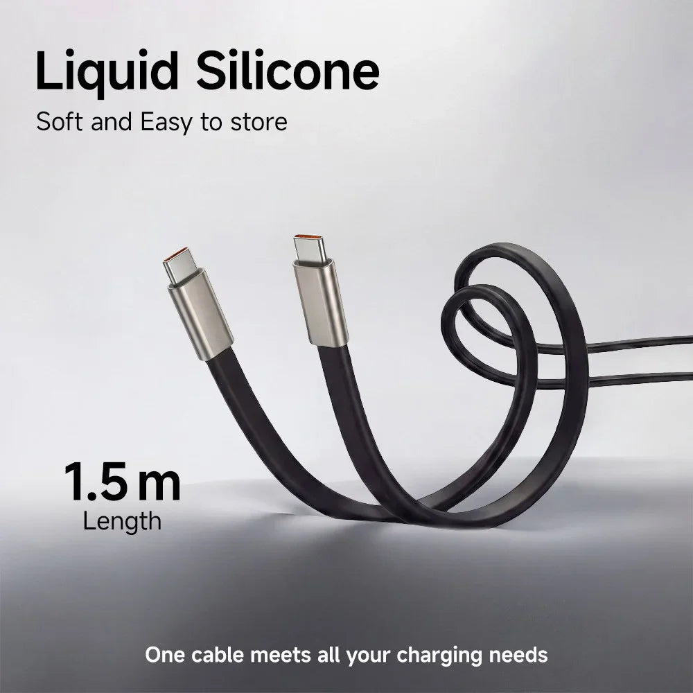 2-in-1 Foldable Phone Holder with USB-C to USB-C 240W Fast Charging Cable – Dual PD High-Speed Data & Charging Stand Cable for Mobile Devices