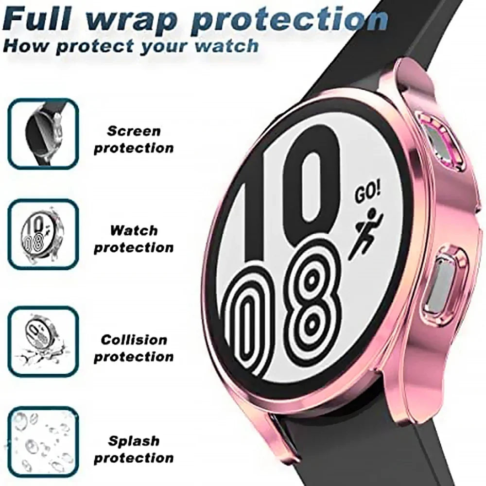 Samsung Galaxy Watch Protective Case - TPU All-Around Bumper Screen Protector for Watch 4, 5 & 6 40mm/44mm