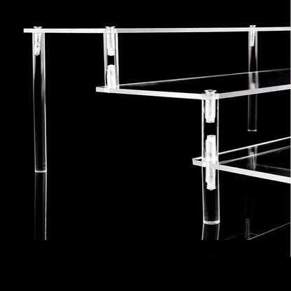 1-4 Tier Acrylic Display Stand - Durable Rack for Cupcakes, Perfumes, Dolls, and Blind Box Storage Shelf
