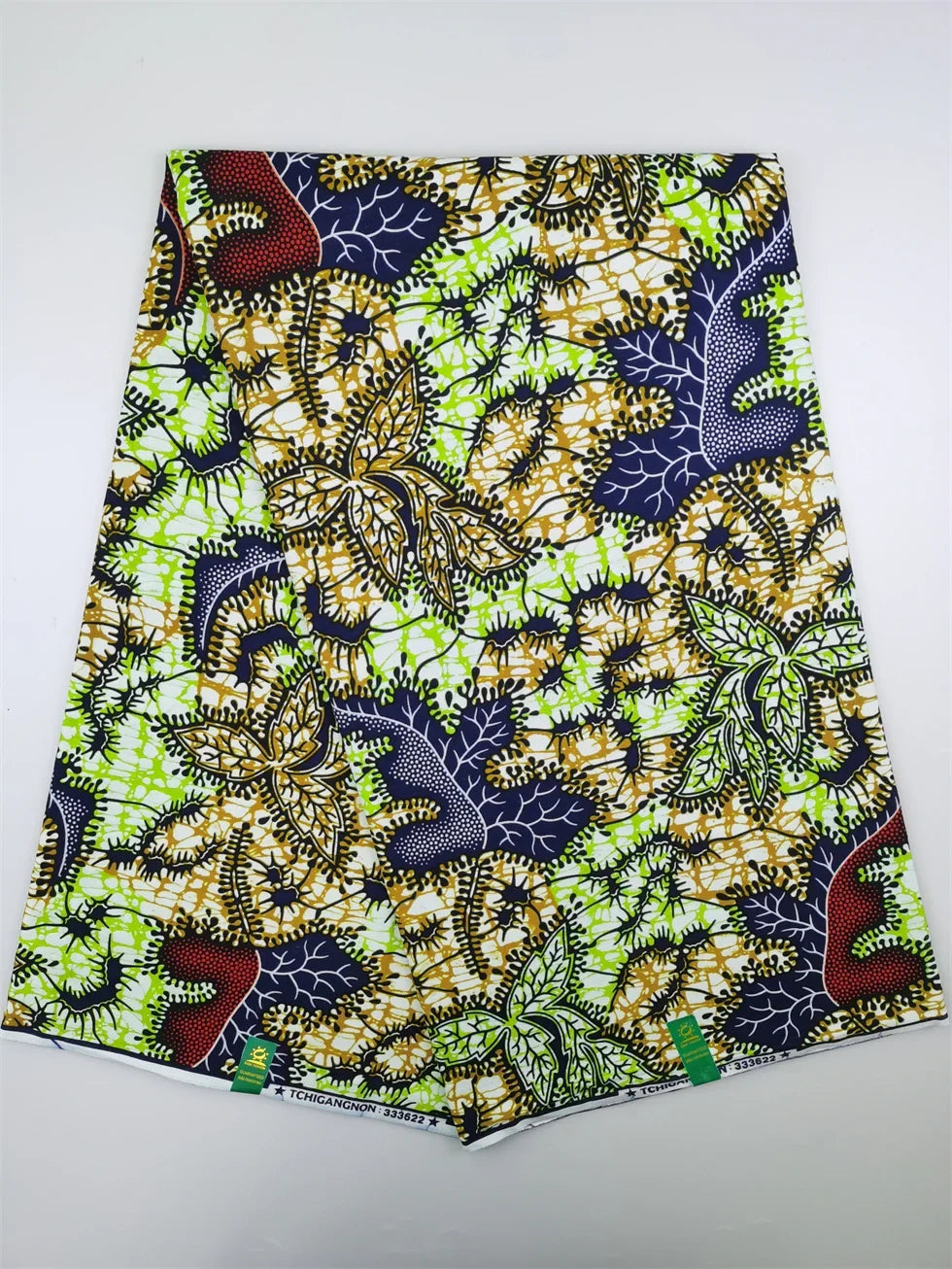 Guaranteed Original African Wax Fabric - 100% Cotton Real Ankara Print 6 Yards for Wedding Dresses & Sewing