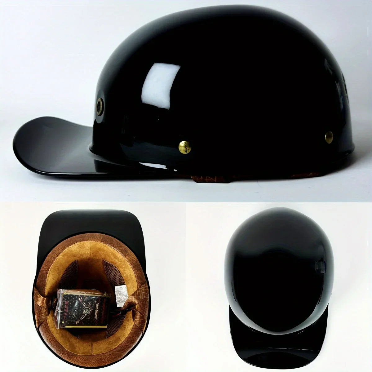 Retro Half Motorcycle Helmet – Universal Four Seasons Riding Helmet for Harley & Electric Vehicles