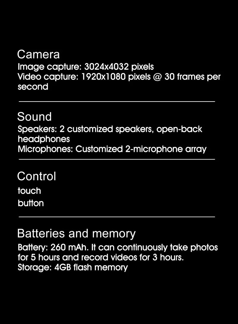 Xiaomi Mijia 6K HD AI Smart Glasses — 100MP Camera, ChatGPT, Bluetooth Call, Voice Assistant, 260mAh Battery