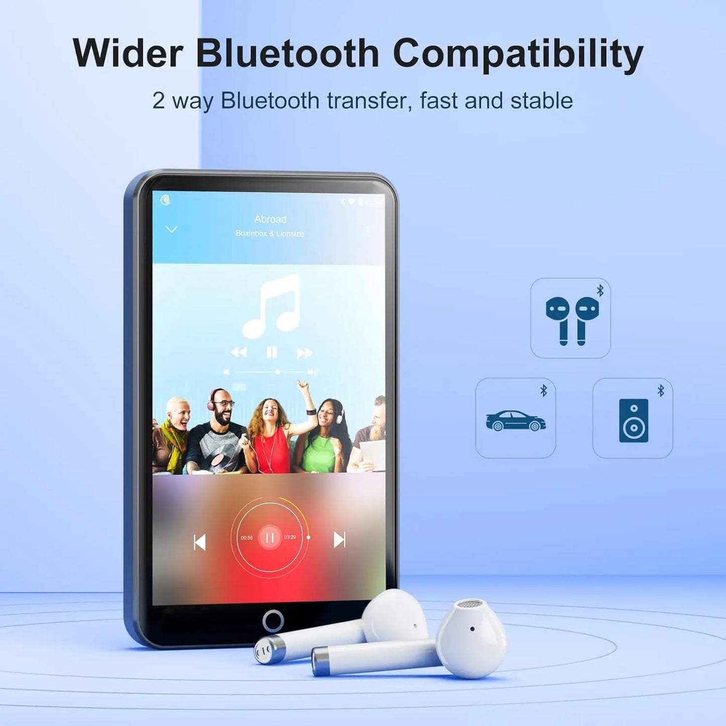 MECHEN Android 9 MP3 Player - Bluetooth & WiFi Music Player with Spotify, Audible, Pandora & 512GB Expandable Storage