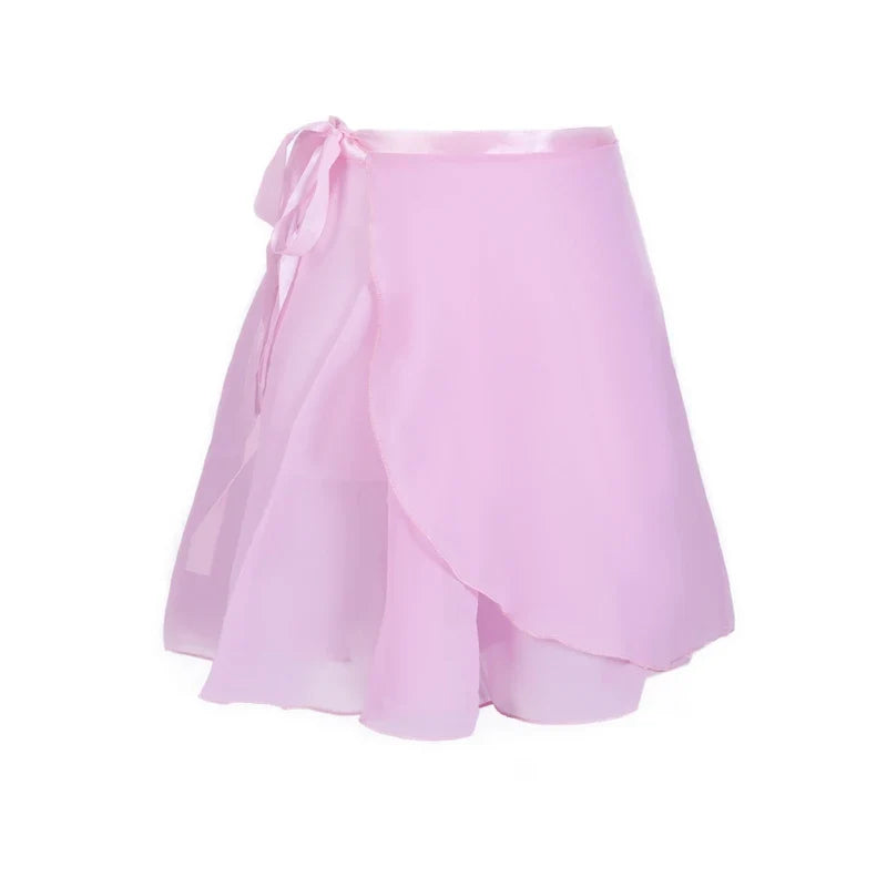 Adult Chiffon Ballet Tutu Skirt - Wrap Dance Skirt for Women & Girls Gymnastics Training