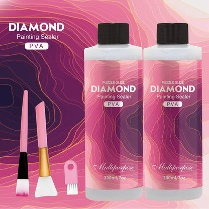 Diamond Painting Sealer - 60ML/200ML Permanent Adhesive Glue with Shine Finish for Diamond Art & Puzzle Protection