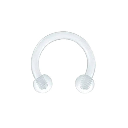 Clear Nose Rings & Studs - Plastic Piercing Retainers for Work, Sports & Healing