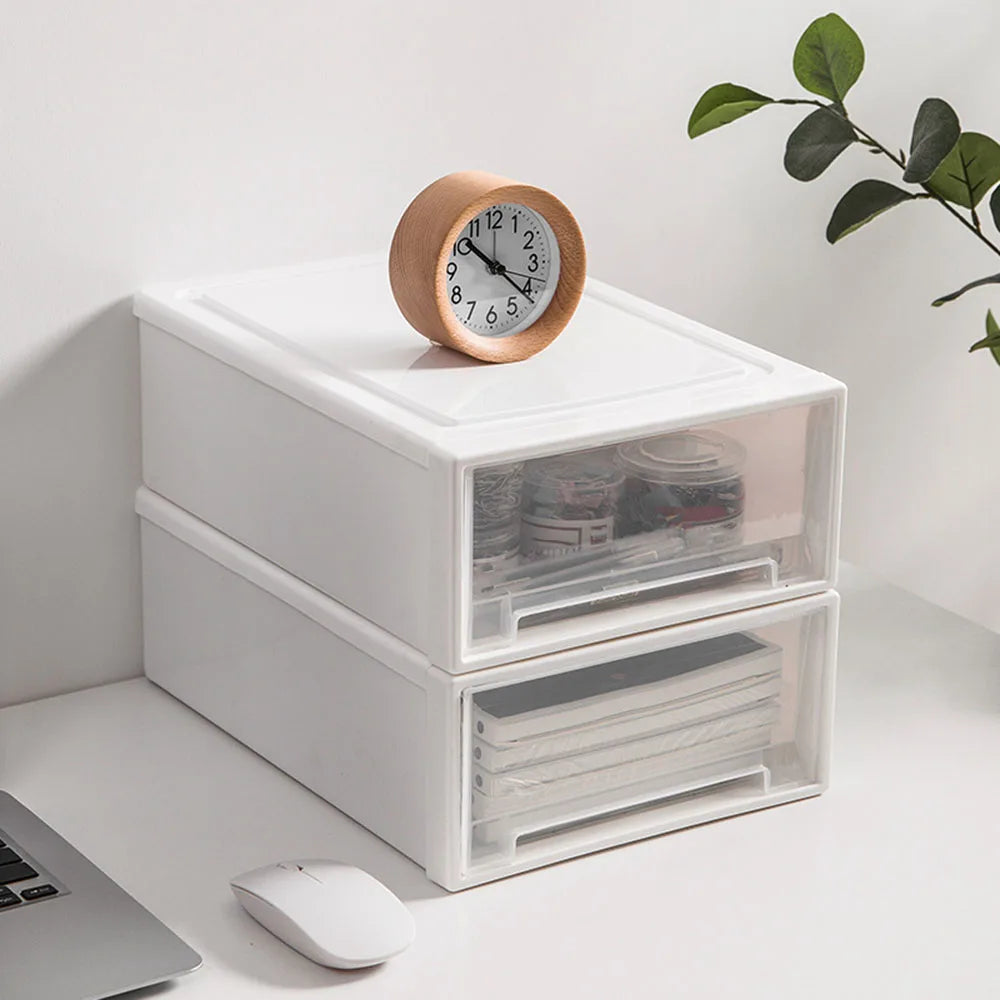 Desktop Jewelry Organizer Box - Stackable Pull-Out Drawer Storage for Bracelets & Necklaces