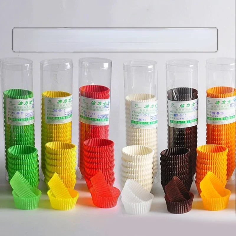 1000-Piece Mini Chocolate Paper Liners - Solid Color Cupcake, Muffin & Baking Cups