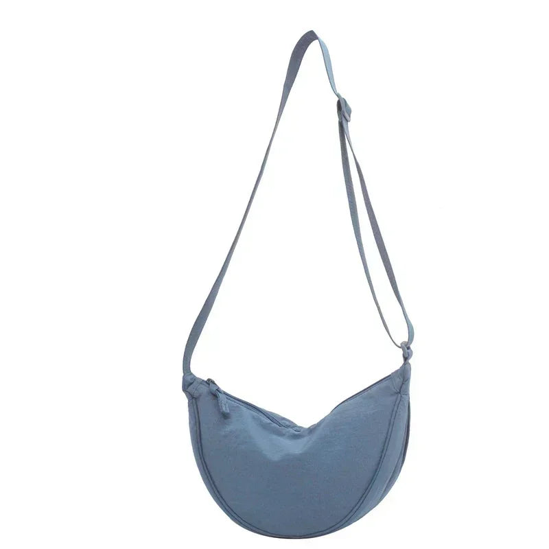 Nylon Hobo Chest Shoulder Bag – Large Capacity Half Moon Crossbody Messenger for Women, Travel & Everyday Use