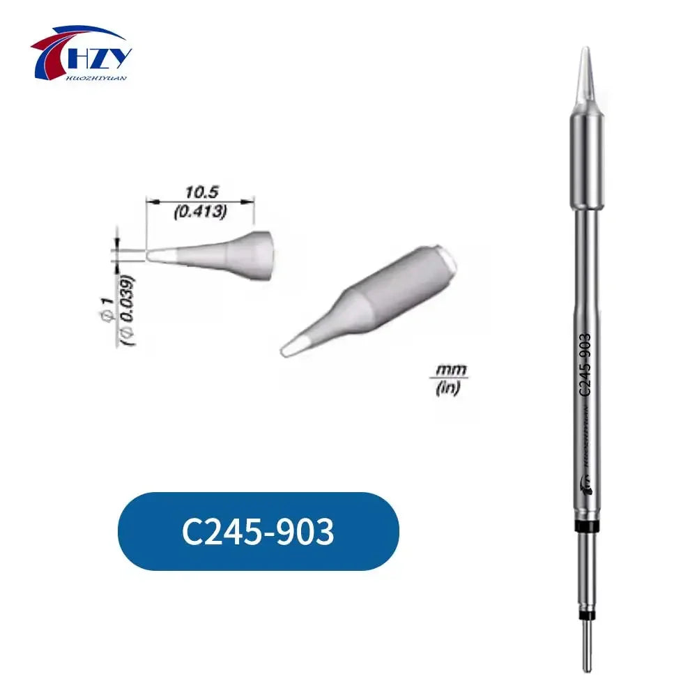 HZY C245 Series Soldering Iron Tips Set – I/IS/K/SK/939/945/966 Universal T245 Compatible Tips for Phone Repair & Soldering Stations