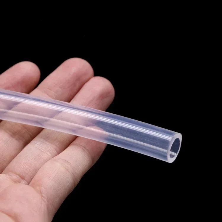 Clear Food Grade Silicone Tube Hose - 1/5M Flexible Transparent Rubber Tubing with 0.5-12mm Inner Diameter for Liquid Transfer & DIY Use