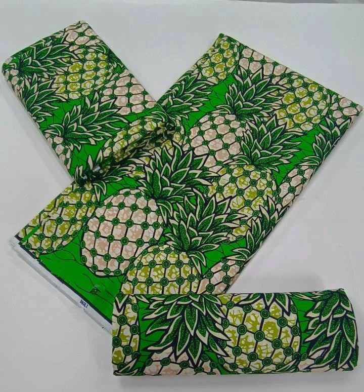 100% Cotton Ankara Fabric - High Quality African Print Batik Real Wax Pagne 6 Yards for Stylish Sewing