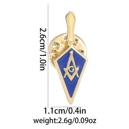 Vintage Freemason Emblem Brooch Pin - Hollow Masonic Symbol Badge Ancient Lodge Collectible Accessory