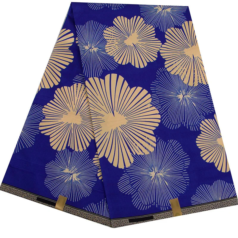 Bintarealwax Ankara Fabric - Wholesale Polyester Sewing Material for Women's Party Dresses FP6390