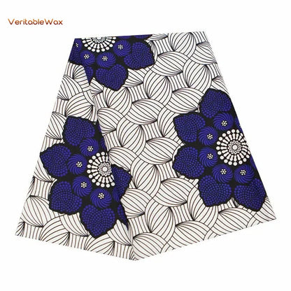 African Ankara Double Print Batik Fabric - Real Wax Patchwork Textile for DIY Sewing, Wedding Dresses & Crafts