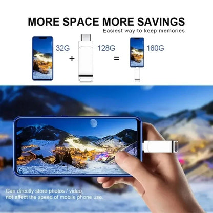 Xiaomi 16TB USB 3.2 Flash Drive — Super High-Speed Metal U Disk, Waterproof Type-C SSD Pen Drive