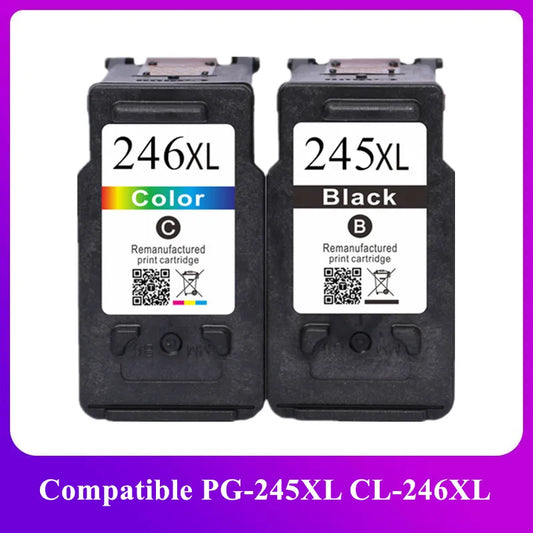 PG-245XL / CL-246XL Ink Cartridges for Canon – High Yield Replacement Ink Set for Pixma iP2820, MX492, MG2924 & MG2520 Printers