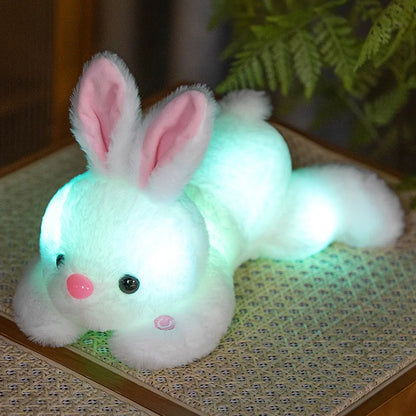 Luminous Cartoon Rabbit Plush Toy - Cute Soft Glowing Stuffed Doll Pillow Gift for Kids & Home Decor