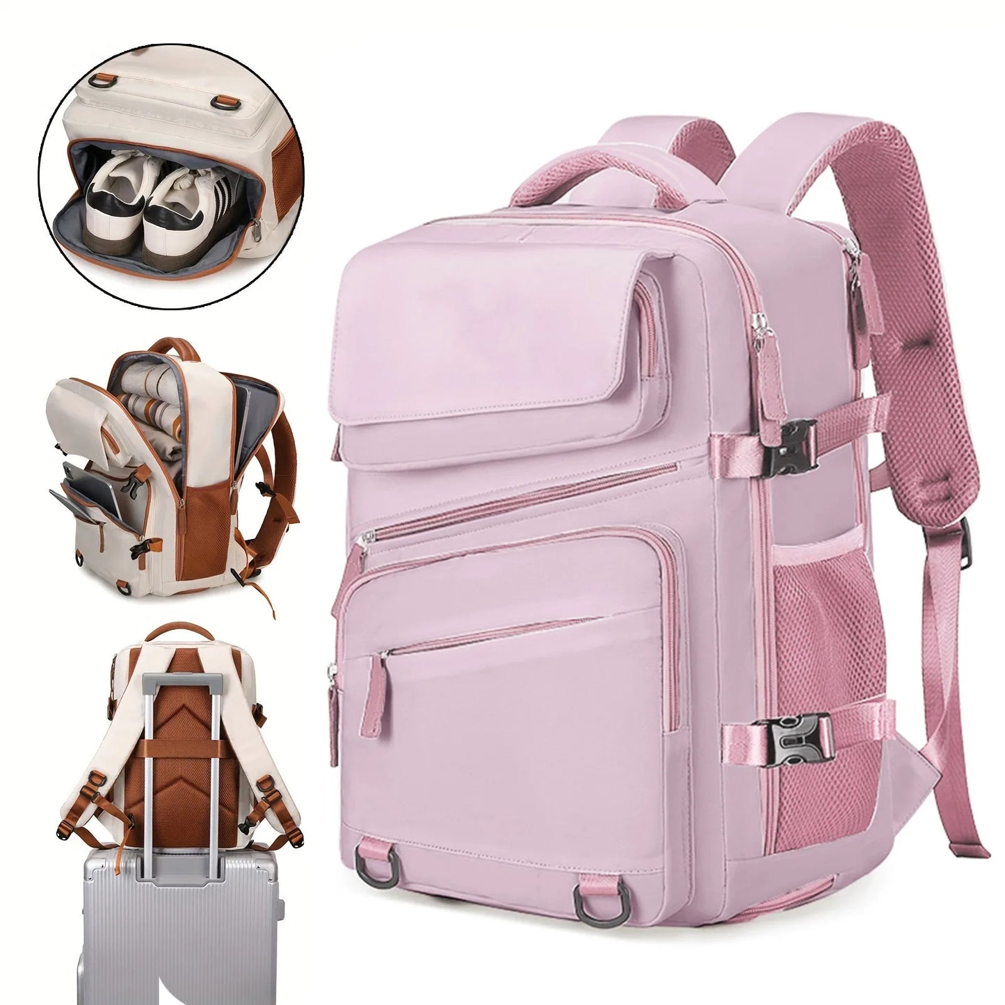 Expandable Business Laptop Backpack - Large Capacity Travel & Computer Bag for Men and Women