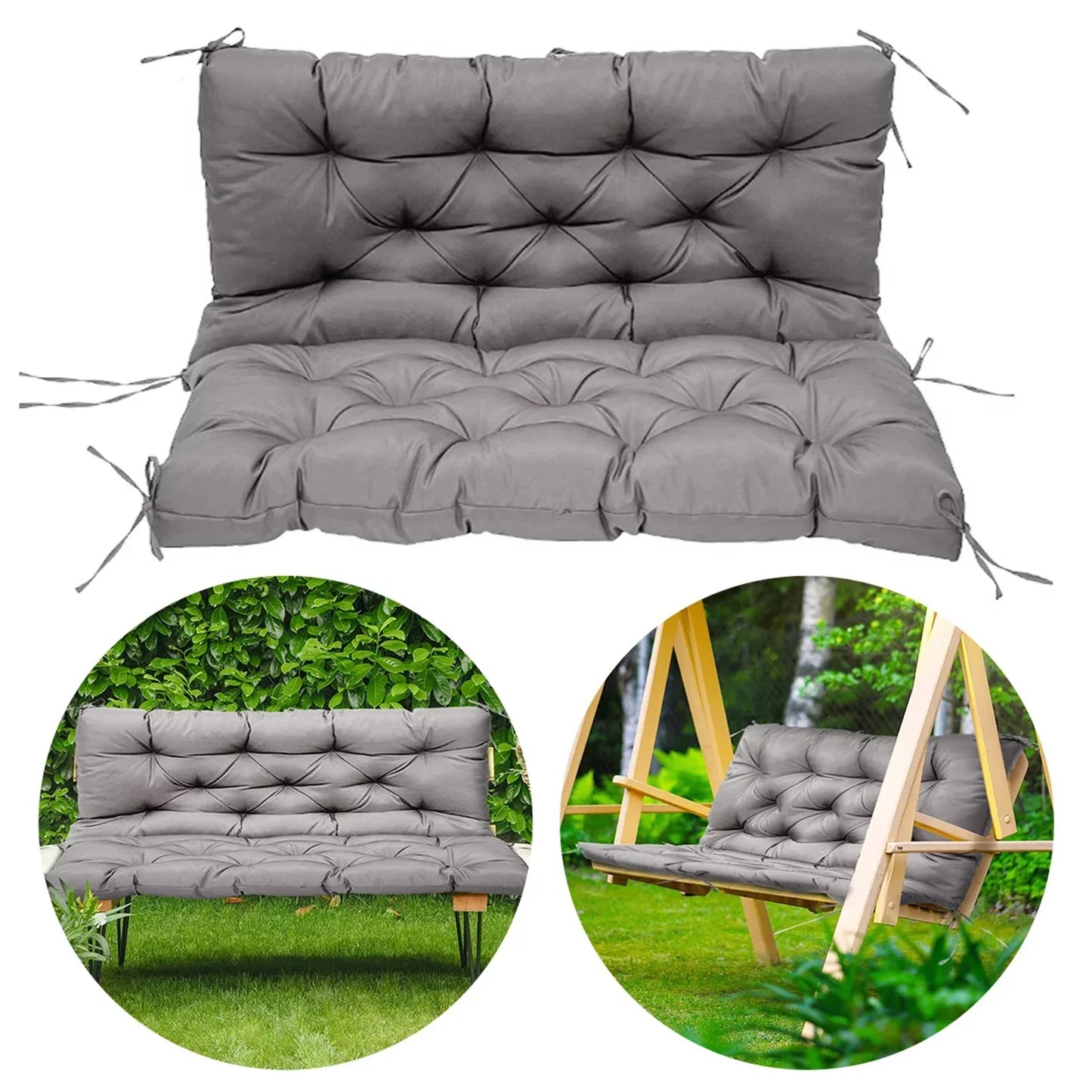 Waterproof Outdoor Bench Cushion – UV Resistant Sunscreen Seat Pad for Wood Chairs, Porch Swings & Indoor/Outdoor Seating