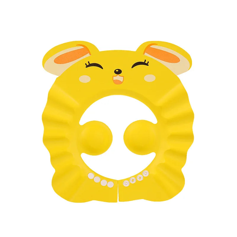 Baby Shower Hair Wash Cap - Adjustable Soft Ear Protection Hat for Kids Bath Time