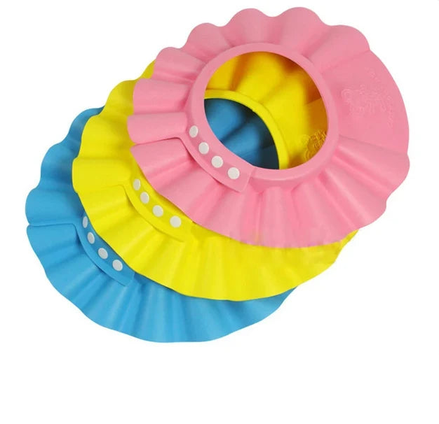 Adjustable Baby Shower Shampoo Cap - Waterproof Hair Wash Shield Hat for Kids Bath Time