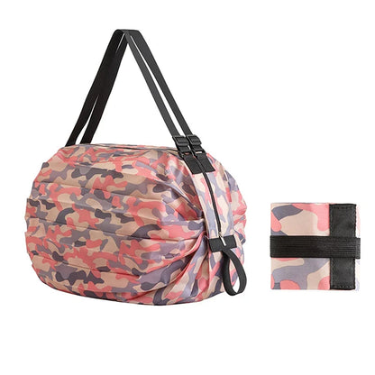 Foldable Storage Bag - Portable Large Capacity Travel & Shopping Bag with Handle