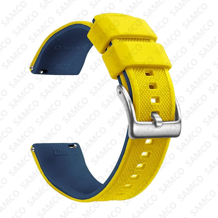 Premium Silicone Watch Band - Quick Release Rubber Replacement Strap for 18mm 20mm 22mm Watches