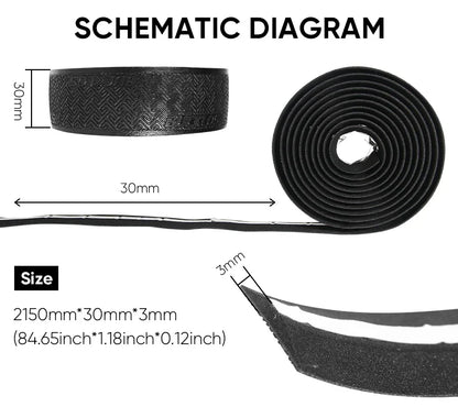 BUCKLOS Road Bike Handlebar Tape – PU Shock-Absorbing Anti-Slip Wrap with Bar End Plugs for Cycling