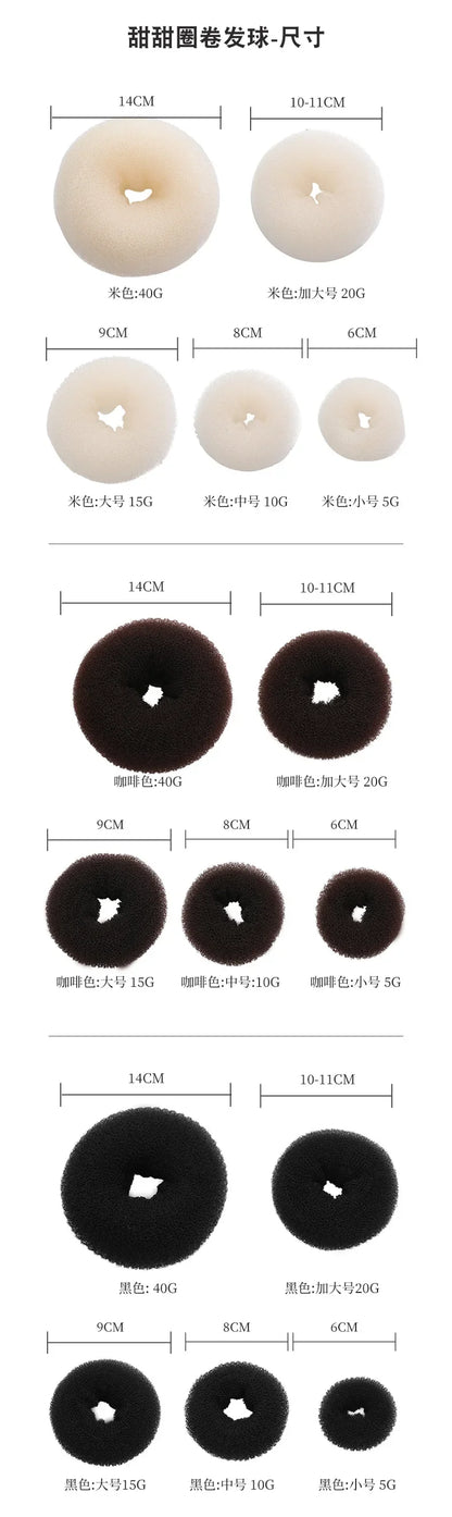 3PCS Hair Bun Donut Set – Easy Magic Foam Styling Tools for Women & Girls