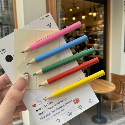Pencil Shaped Hair Clips - 5-Piece Colorful Pen Design Hairpins for Girls, Cute and Fun Hair Accessories