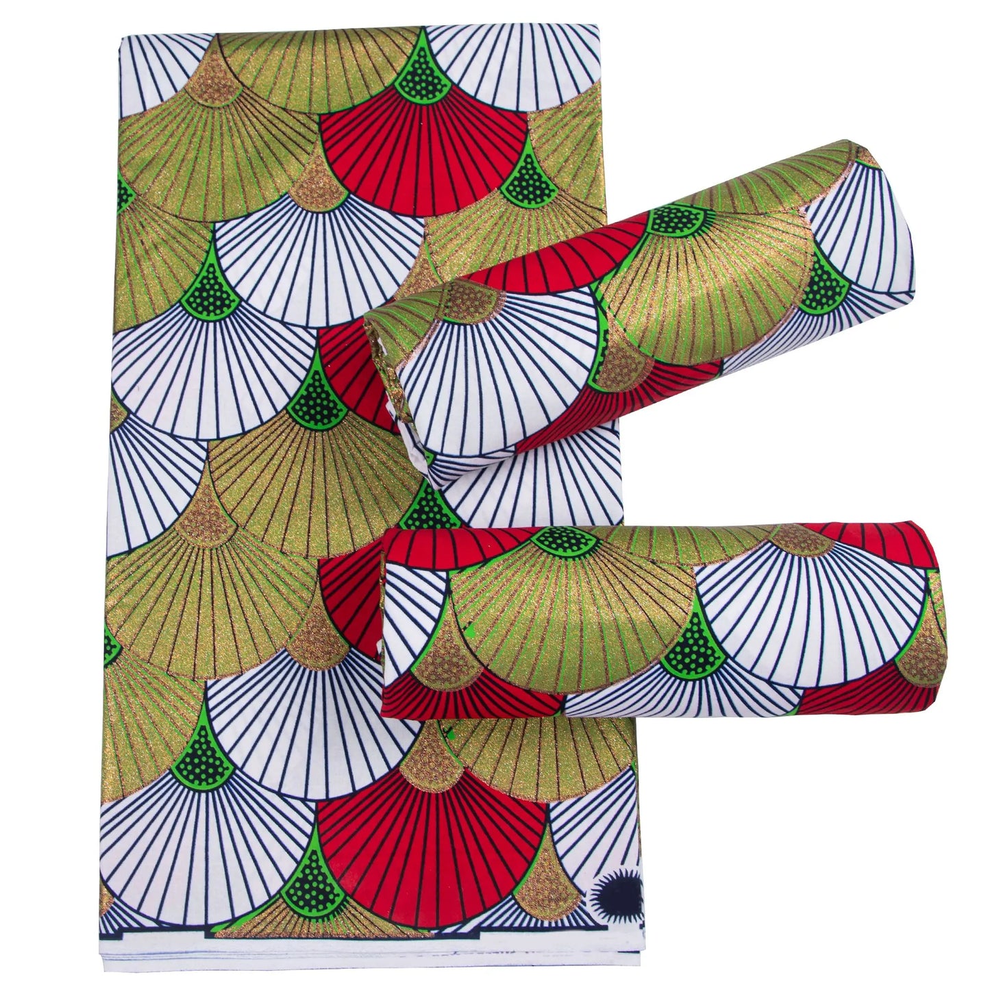 100% Cotton African Ankara Wax Fabric - 6 Yards Party Dress Sewing & Craft Print