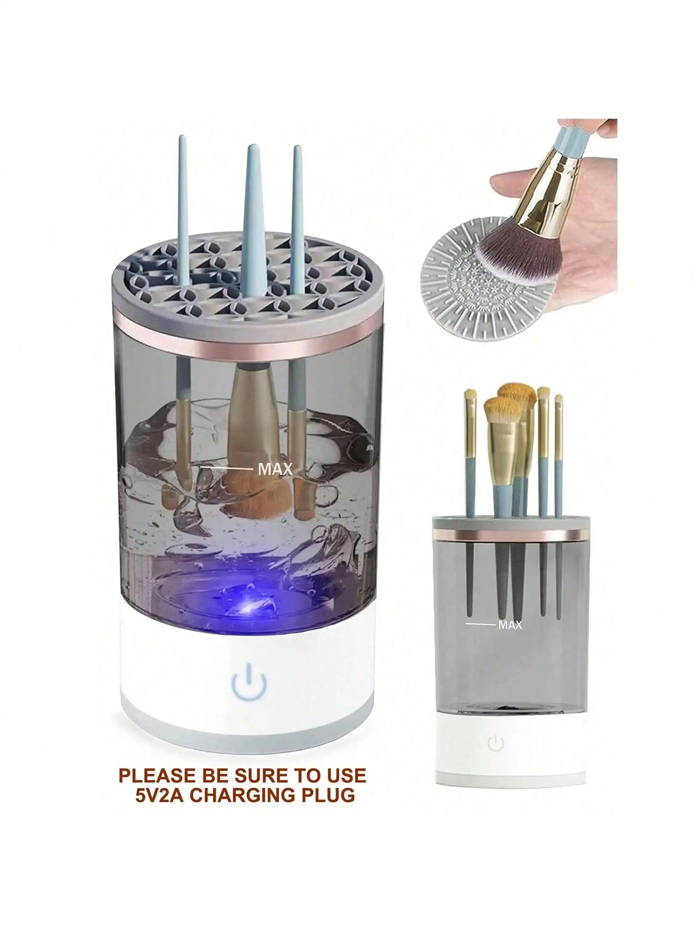 Electric Makeup Brush Cleaner - Automatic Deep Cleaning Machine for Cosmetic Brushes