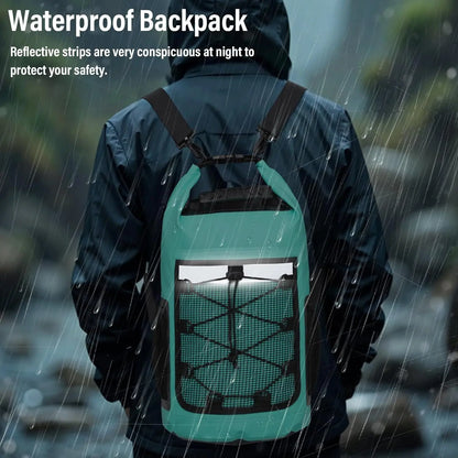 25L Waterproof Dry Bag Backpack - Roll-Top Outdoor Swimming, Kayaking & Camping Bag
