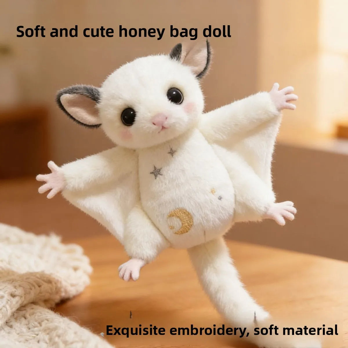 Flying Squirrel Plush Keychain - Cute Hanging Doll Backpack Pendant