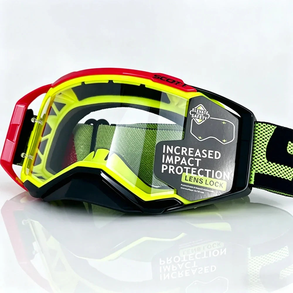Windproof Motorcycle Goggles with HD Lenses – Off-Road Motocross & Cycling Safety Glasses for Men