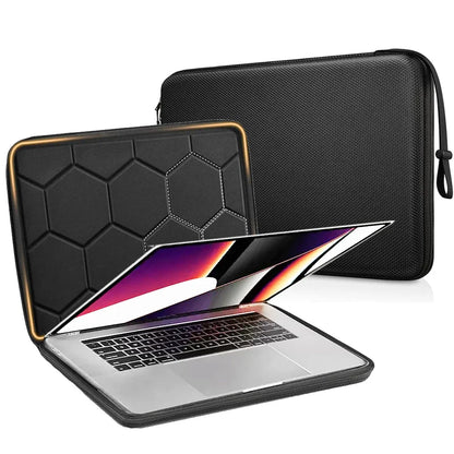 Shockproof Waterproof Laptop Sleeve Bag - EVA Protective Carrying Case with Straps for 13", 14" & 15.6" Laptops