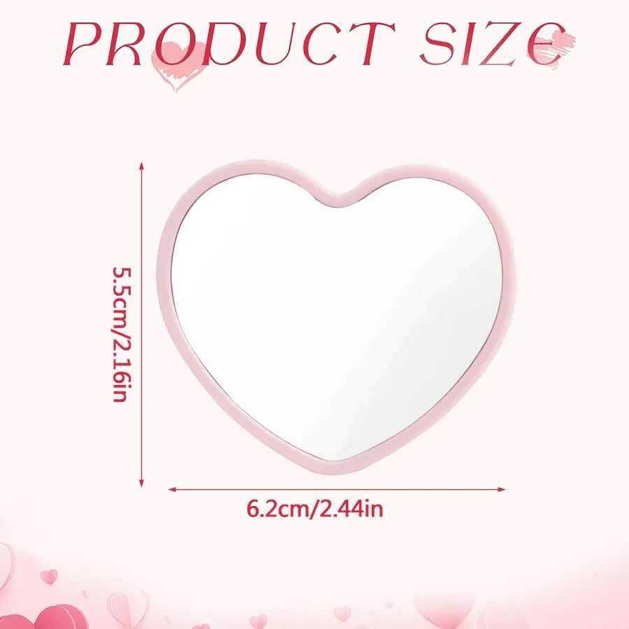10PCS Heart-Shaped Mini Mirrors - Wedding, Birthday & Holiday Guest Gifts, Christmas and Home Decor