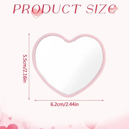 10PCS Heart-Shaped Mini Mirrors - Wedding, Birthday & Holiday Guest Gifts, Christmas and Home Decor