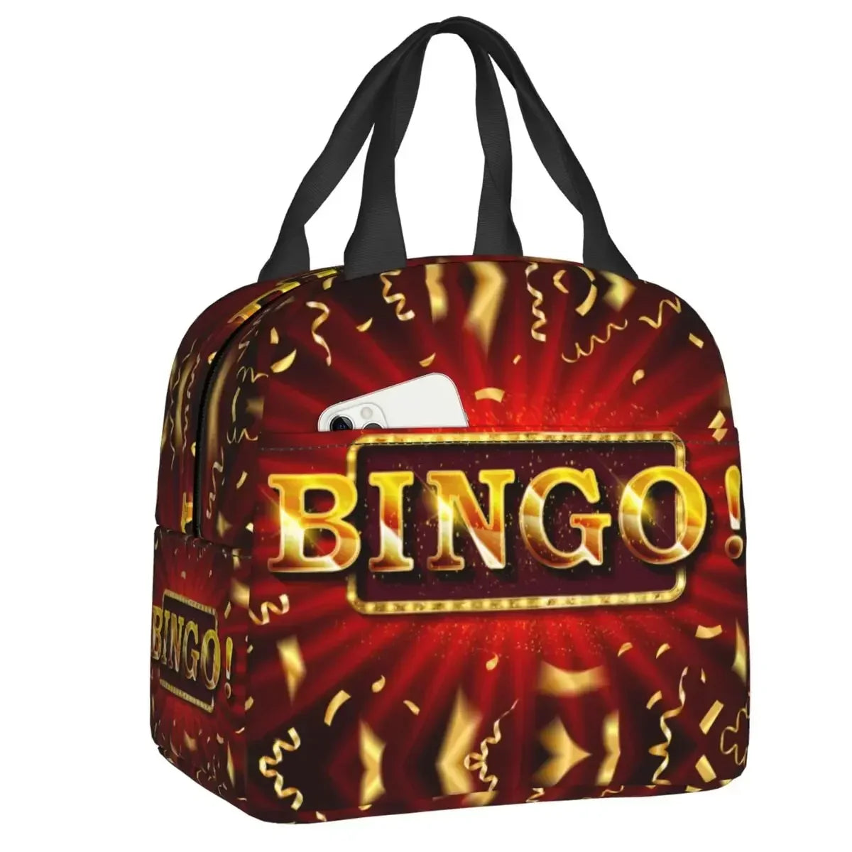 Bingo Queen Insulated Lunch Bag - Waterproof Thermal Cooler Tote for Work, Office & Picnics