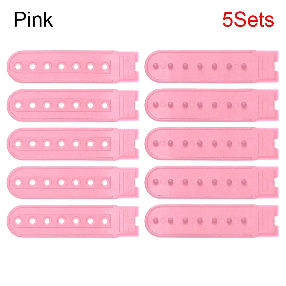 5 Sets Snapback Strap Replacement - 7 Hole Colorful Hat Repair Buckle Clips for Baseball Cap Accessories