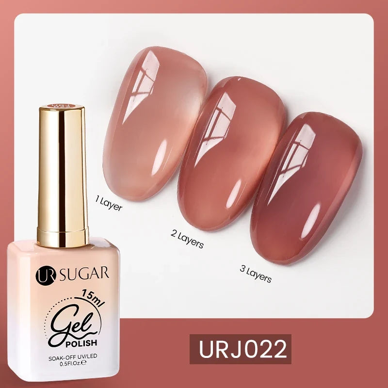 UR SUGAR Champagne Gold Silver Reflective Glitter Gel Nail Polish 15ml - Semi-Permanent Soak Off UV Manicure Art Varnish
