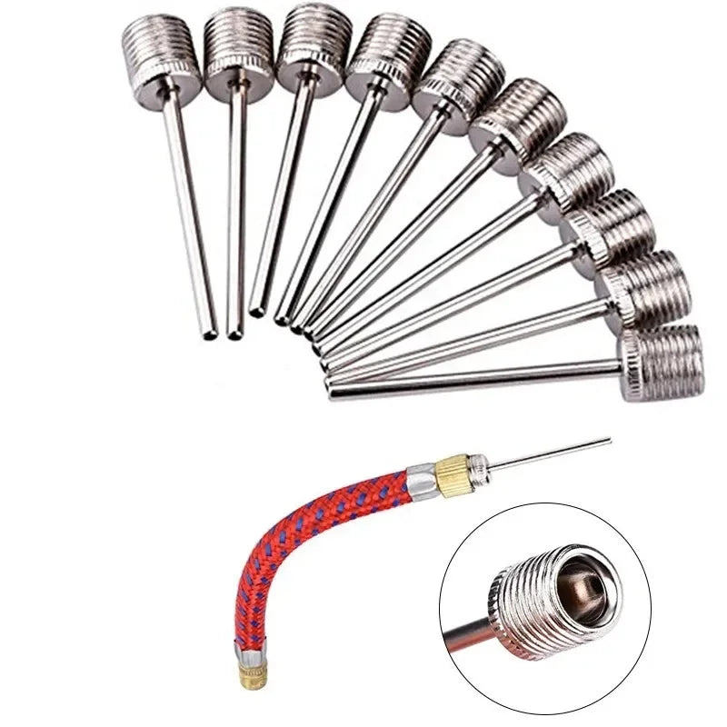 Stainless Steel Ball Pump Needles - Universal Sports Air Valve Adapters for Football Basketball Soccer Inflator Accessories