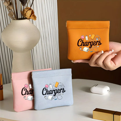 Charger and Cable Organizer Pouch - Durable Travel Storage Bag for Data Cables, USB Drives, Power Banks, and Phones