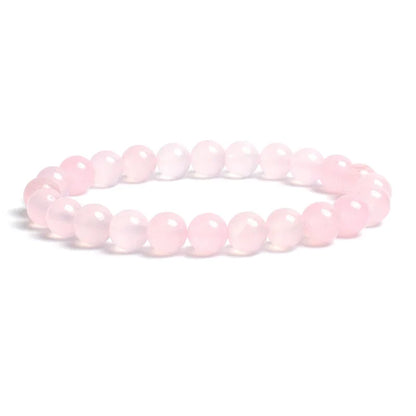 Natural Stone Bead Bracelet - Amethyst Crystal Quartz Aquamarine Jade Agate Elastic Bangle Jewelry for Women & Men