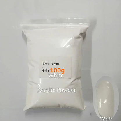 50g/100g Bulk Nude Acrylic Powder - 4-in-1 Solid Crystal Colors for Nail Extension, Dipping & Engraving, Acrylic Monomer