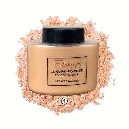 Luxury 4 Color Face Powder Foundation - Oil Control Loose Setting Powder for Women Makeup & Beauty Application