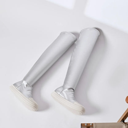 Women’s Over The Knee Winter Boots - Sexy Thigh High Casual Black Boots for Autumn & Winter Wear